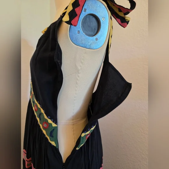 SALE NWT Black Multicolor Carolina K Maxi Dress - Picture 2 of 14